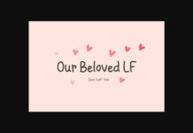 Our Beloved Lf Font Poster 1