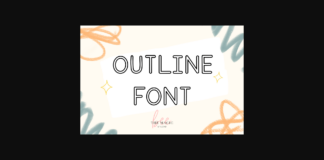 Outline Font Poster 1