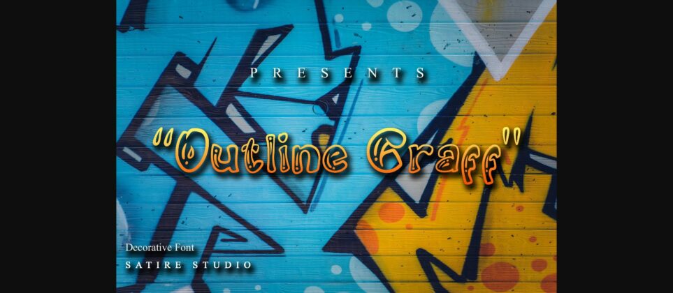 Outline Graff Font Poster 3