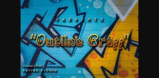 Outline Graff Font Poster 1
