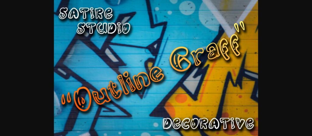 Outline Graff Font Poster 4