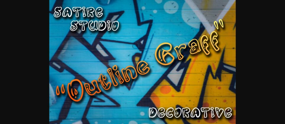 Outline Graff Font Poster 4