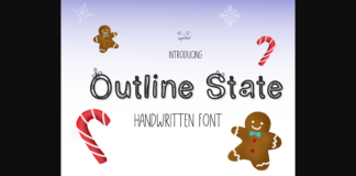 Outline State Font Poster 1