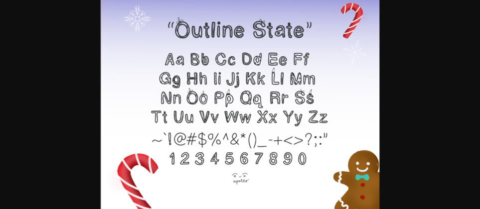 Outline State Font Poster 5