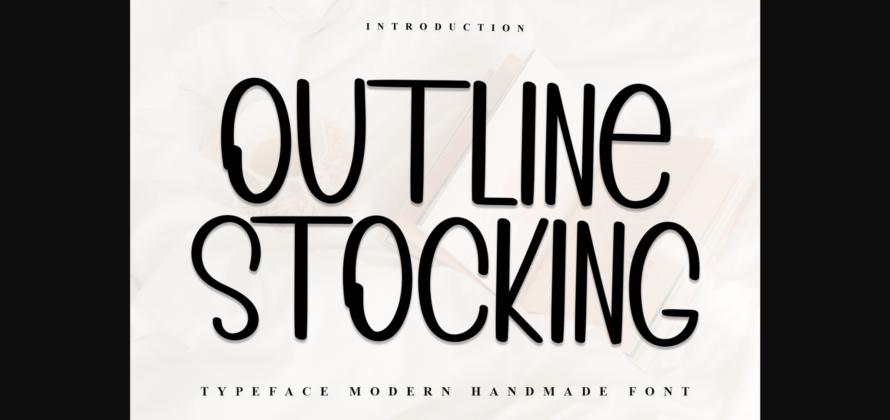 Outline Stocking Font Poster 3