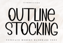 Outline Stocking Font Poster 1