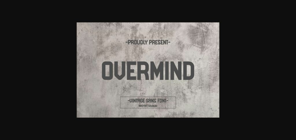 Overmind Font Poster 3