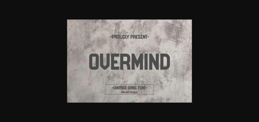 Overmind Font Poster 3