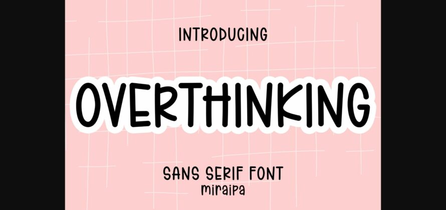 Overthinking Font Poster 3