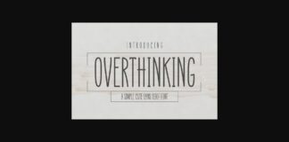 Overthinking Font Poster 1