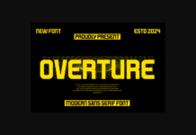 Overture Font Poster 1