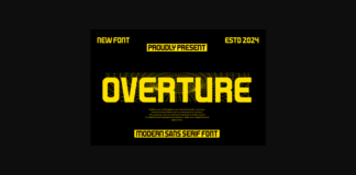 Overture Font Poster 1