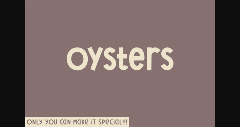 Oysters Font Poster 3