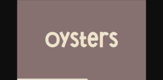 Oysters Font Poster 1