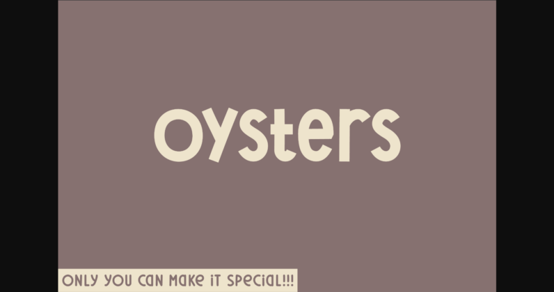 Oysters Font Poster 1