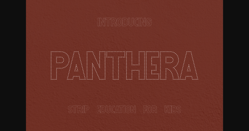 Panthera Education Strip Font Poster 3