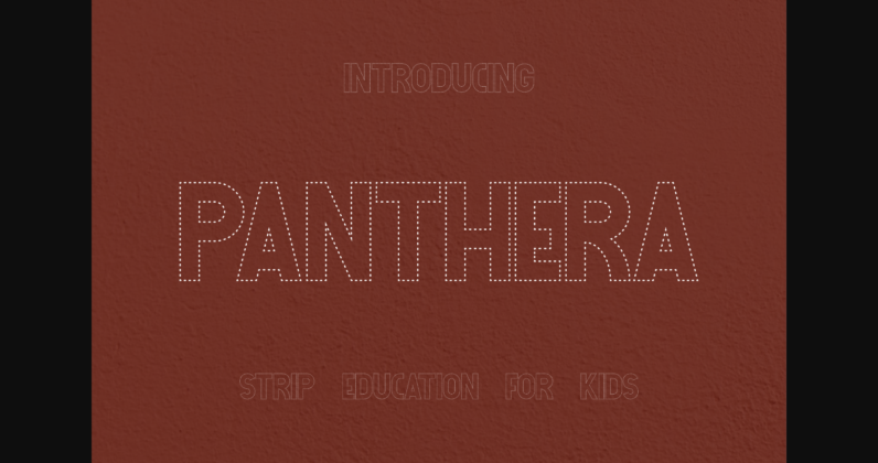 Panthera Education Strip Font Poster 1