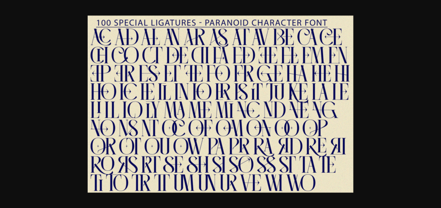 Paranoid Character Font Poster 8