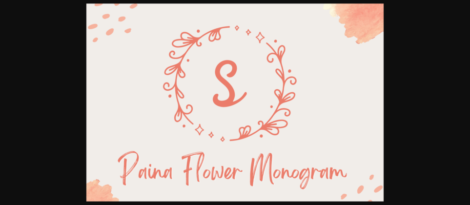 Paina Flower Monogram Font Poster 3