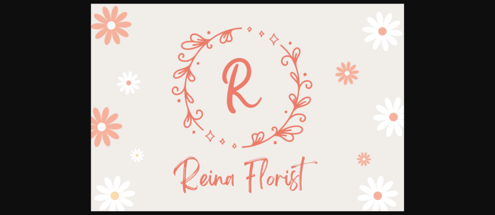 Paina Flower Monogram Font Poster 5