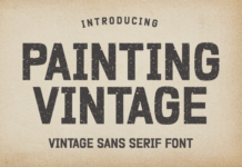 Painting Vintage Font Poster 1