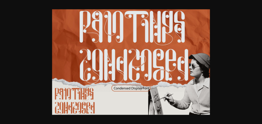 Paintings Condensed Font Poster 1