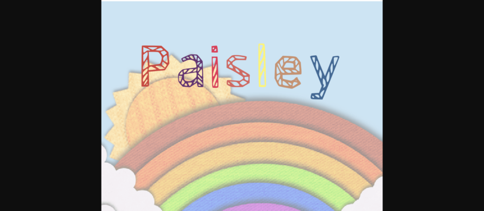 Paisley Font Poster 1