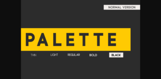Palette Font Poster 1