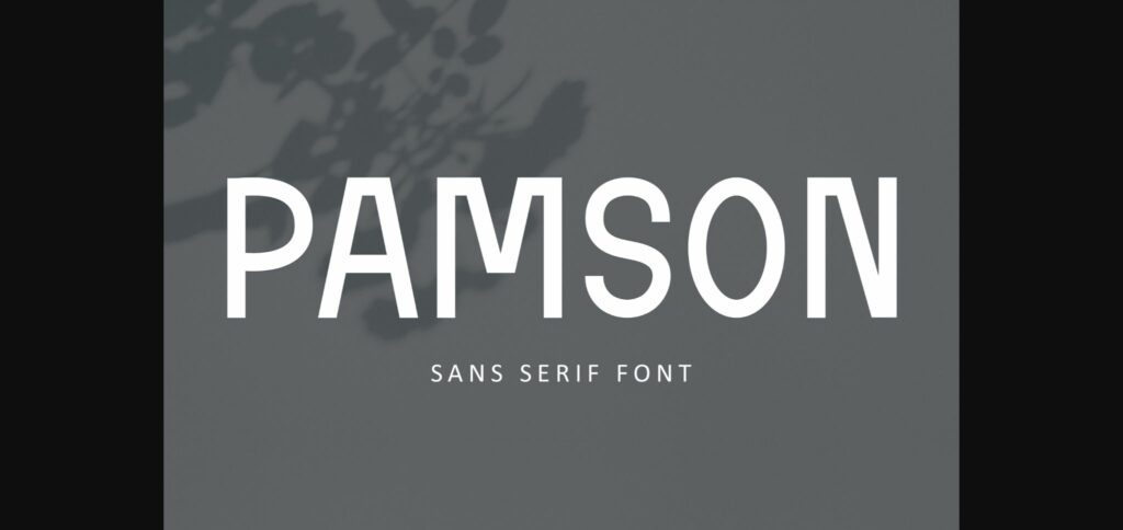 Pamson Font Poster 3