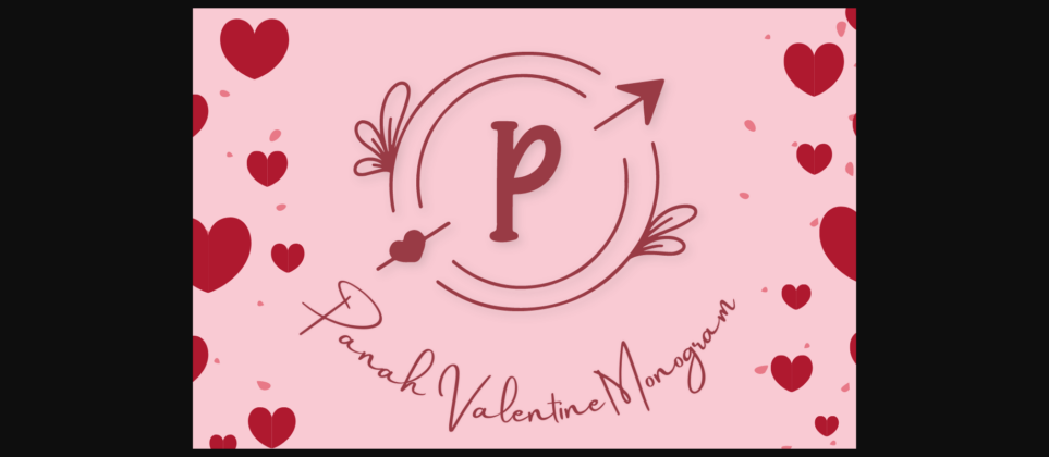 Panah Valentine Monogram Font Poster 3