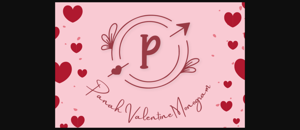 Panah Valentine Monogram Font Poster 1