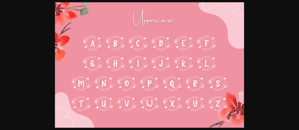 Panah Valentine Monogram Font Poster 7