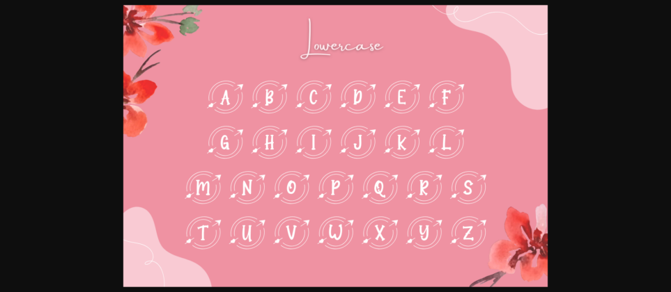 Panah Valentine Monogram Font Poster 8