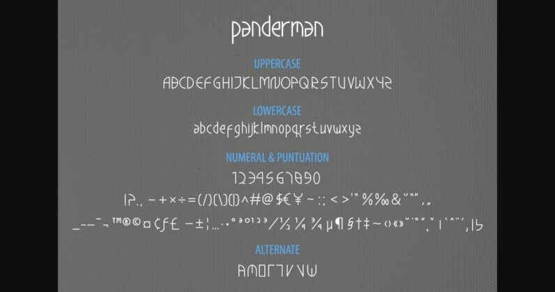 Panderman Font Poster 7