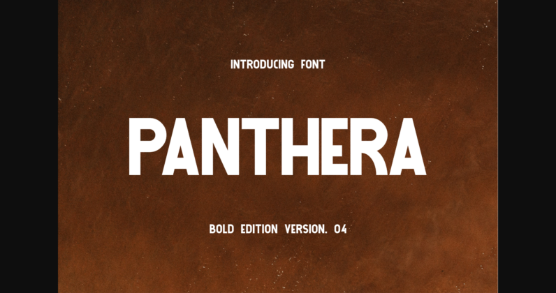 Panthera Font Poster 3