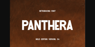 Panthera Font Poster 1