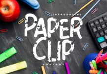 Paper Clip Font Poster 1