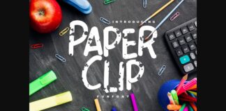 Paper Clip Font Poster 1
