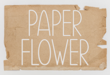 Paper Flower Font Poster 1