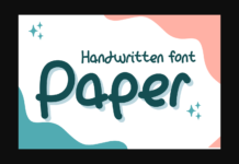 Paper Font Poster 1