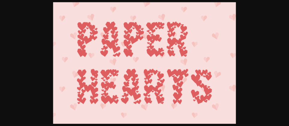 Paper Hearts Font Poster 3