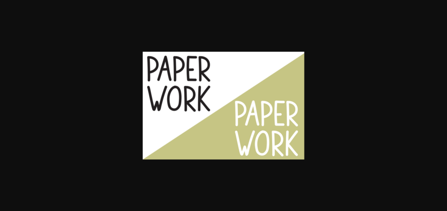 Paper Work Font Poster 4