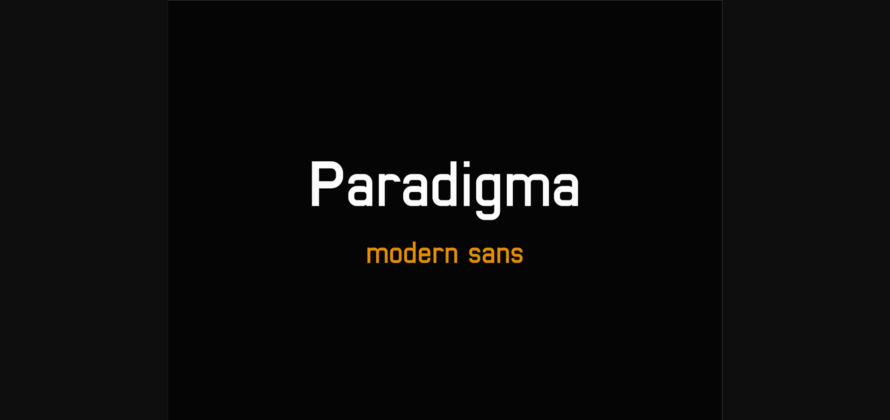 Paradigma Font Poster 3