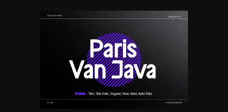 Paris Van Java Family Font Poster 1