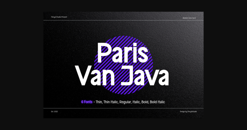 Paris Van Java Family Font Poster 1