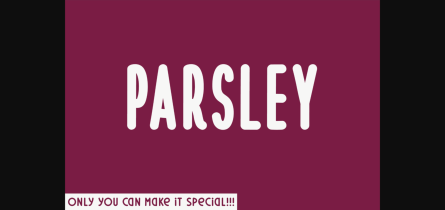 Parsley Font Poster 3