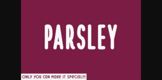 Parsley Font Poster 1