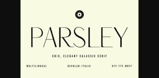 Parsley Font Poster 1