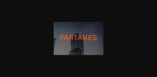 Partakes Font Poster 1