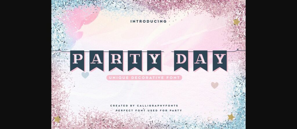 Party Day Font Poster 1